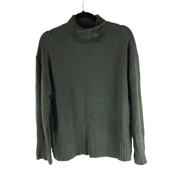 Everlane Womens The Cashmere Oversized Turtleneck Green Size S - Picture 1 of 5